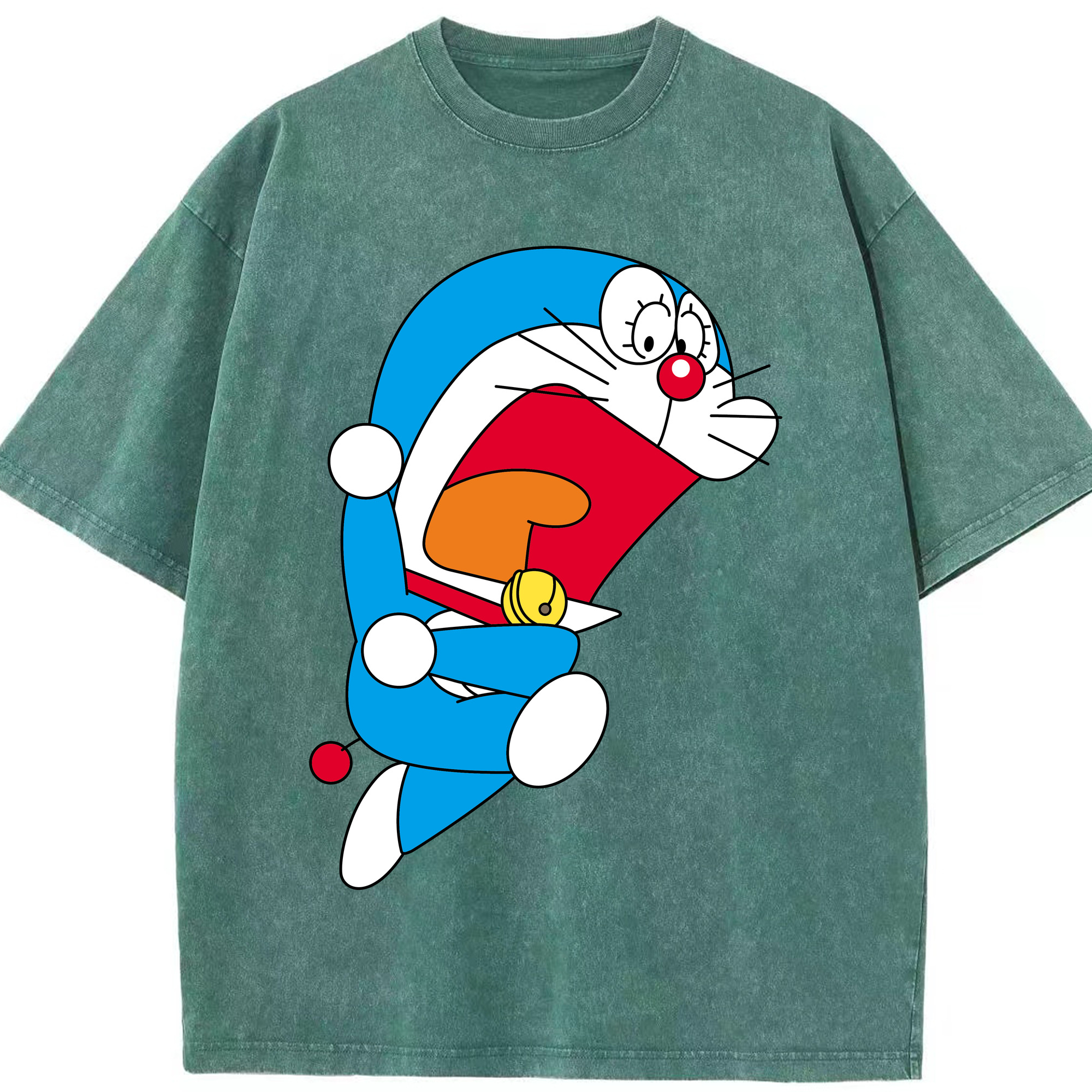 （画像用） ドラえもん Doraemon 綿100% ヴィンテージ風 半袖Tシャツ（フロントプリント）